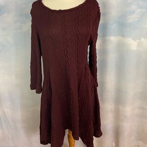 Reborn Maroon Sweater Dress Size Medium